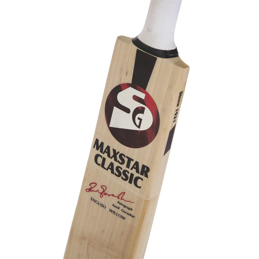 SG Maxstar Classic Traditionally Shaped English Willow grade 6 Cricket Bat